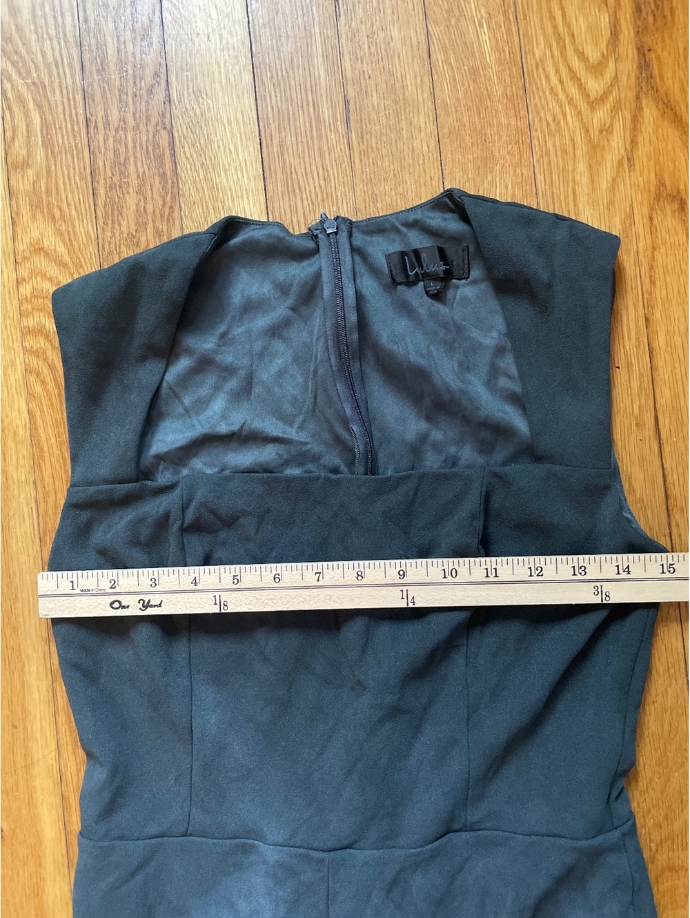 Lulus Black Ombre Wash Wide Leg Sleeveless Jumpsuit Large Edgy Chic Minimalist - Picture 7 of 9